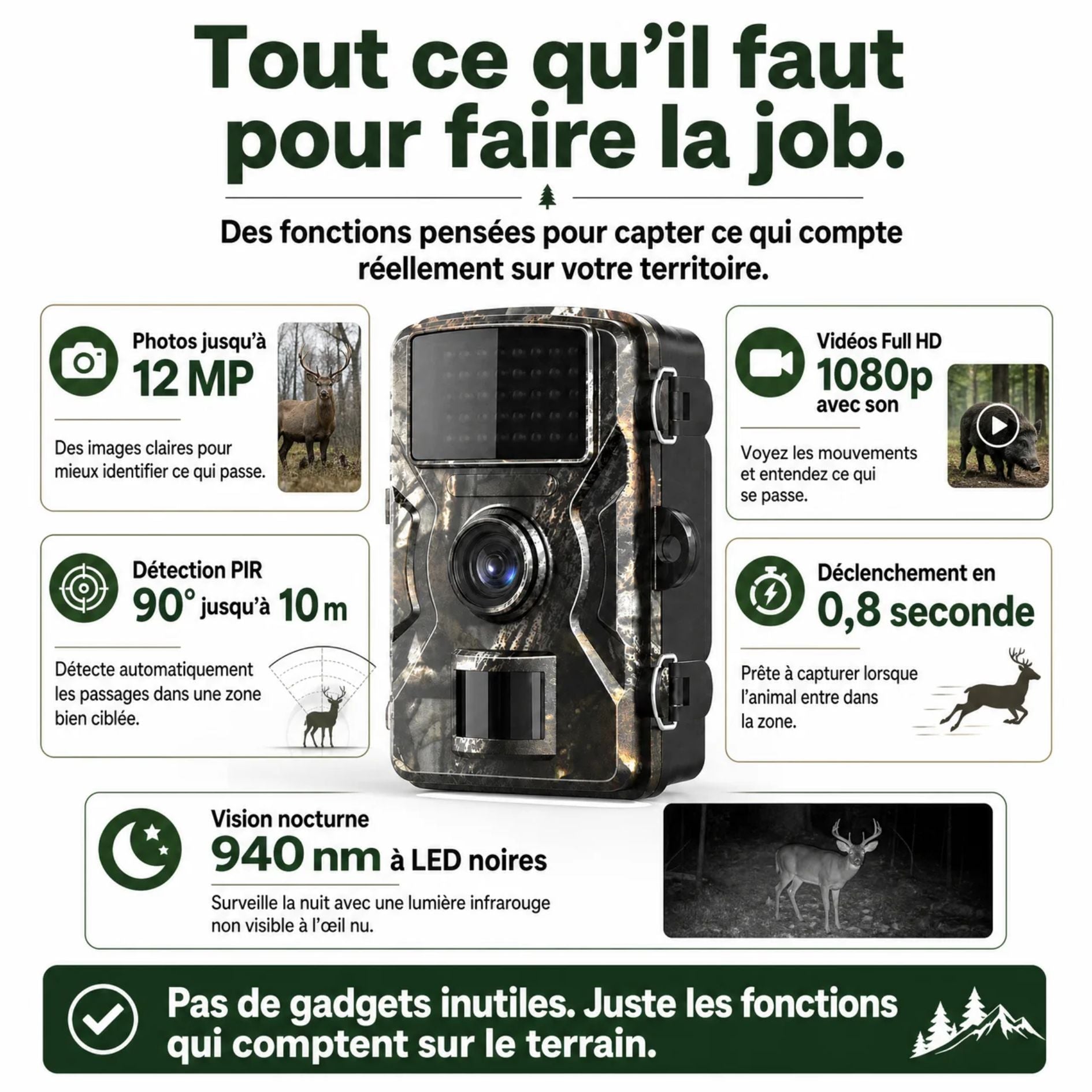 Sentinelle™ — Caméra de chasse non cellulaire