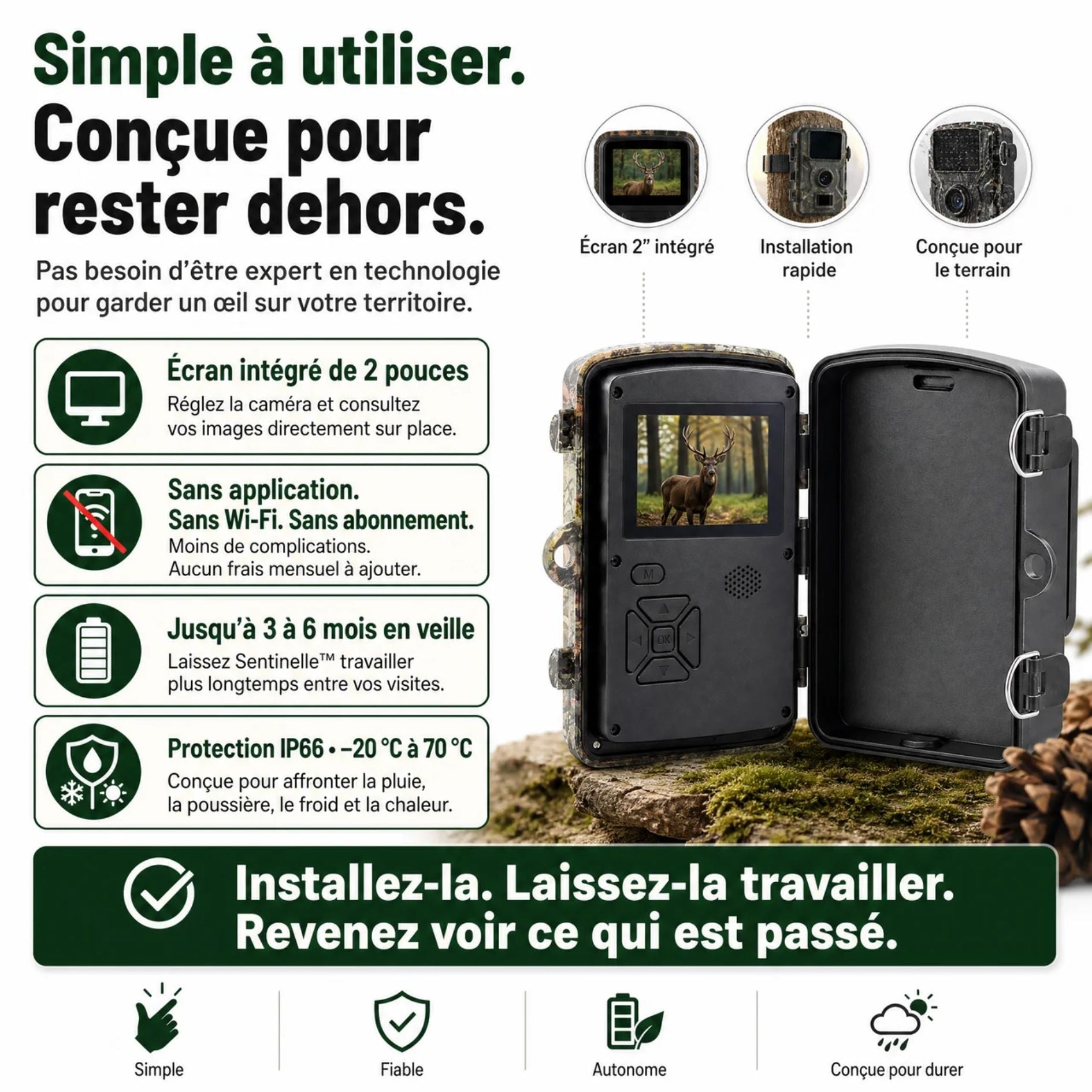 Sentinelle™ — Caméra de chasse non cellulaire