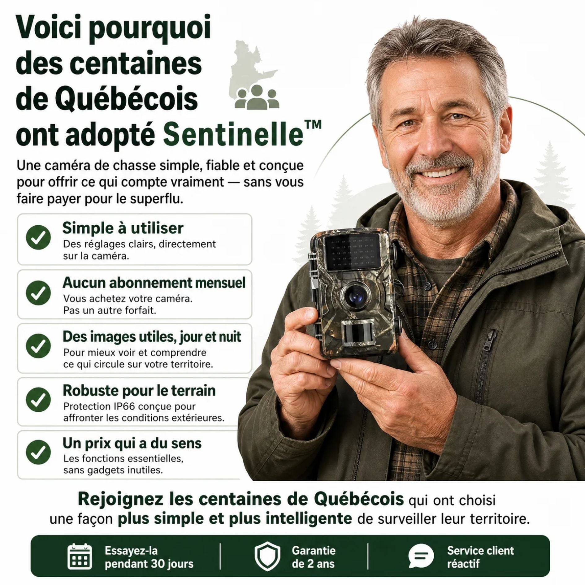 Sentinelle™ — Caméra de chasse non cellulaire