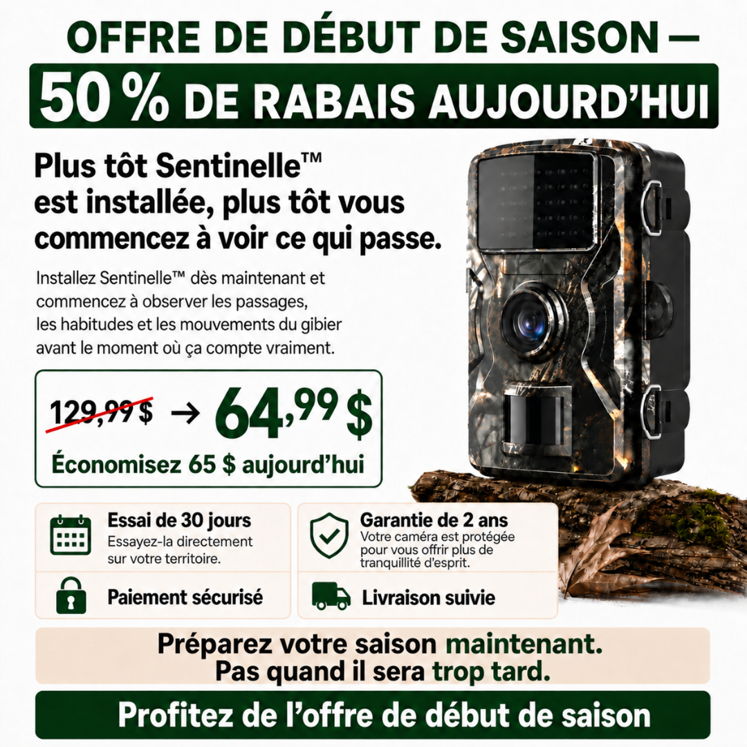 Sentinelle™ — Caméra de chasse non cellulaire